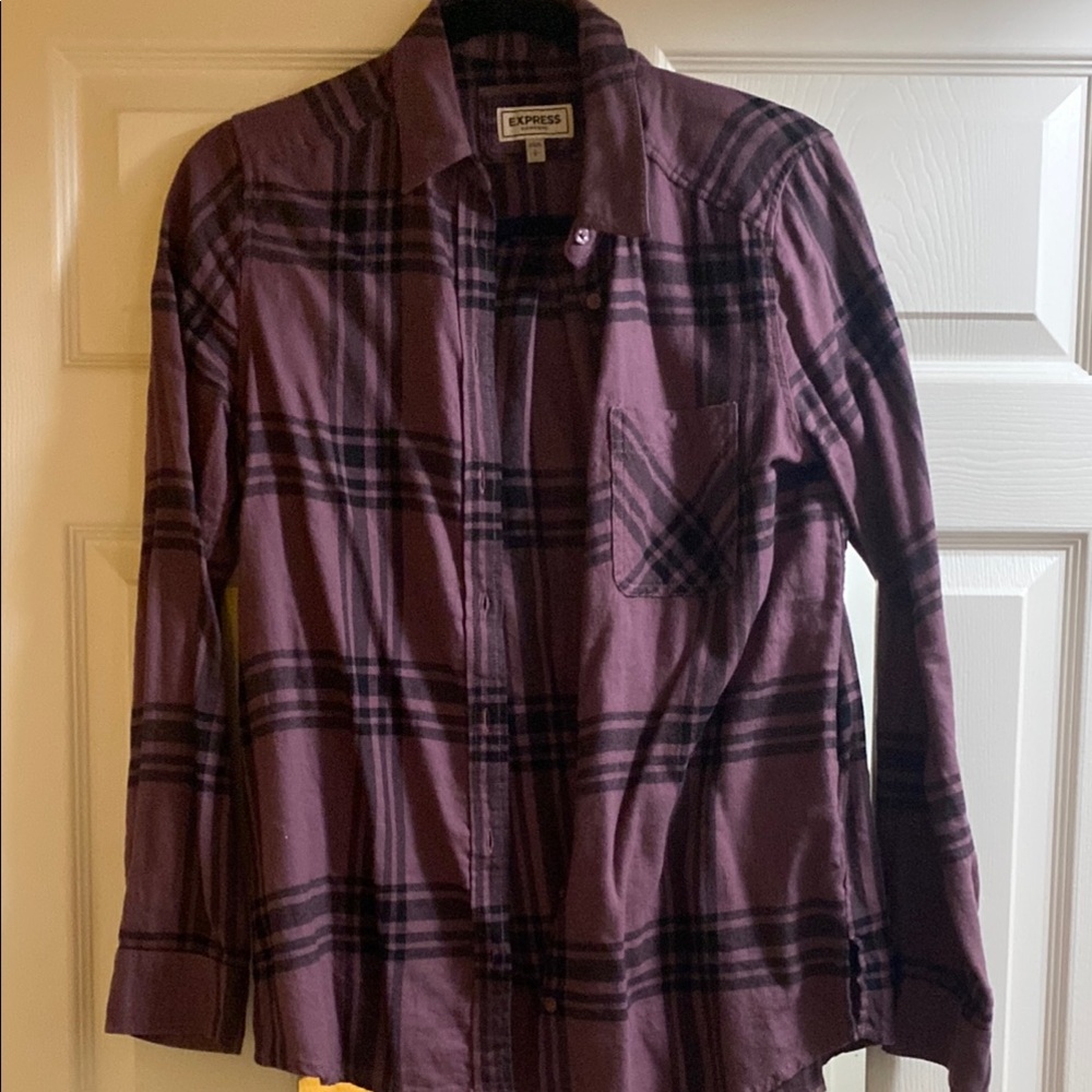 Express Flannel-Like Button Down - image 1